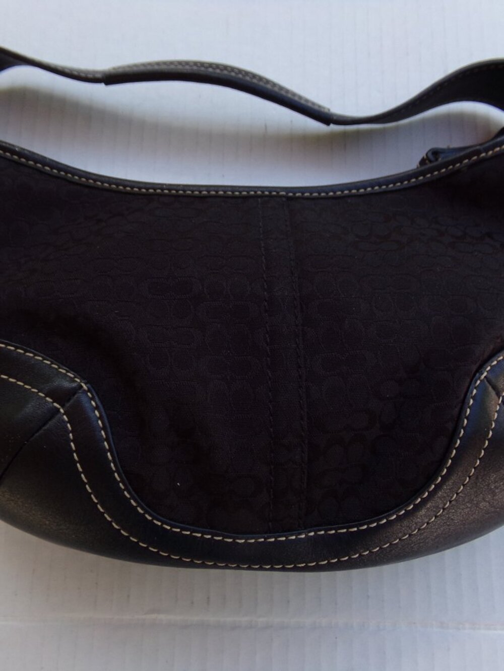 Vintage Coach Y2K K042-6351 Soho Hobo Bag Purse Logo Signature Black Canvas - Picture 11 of 11